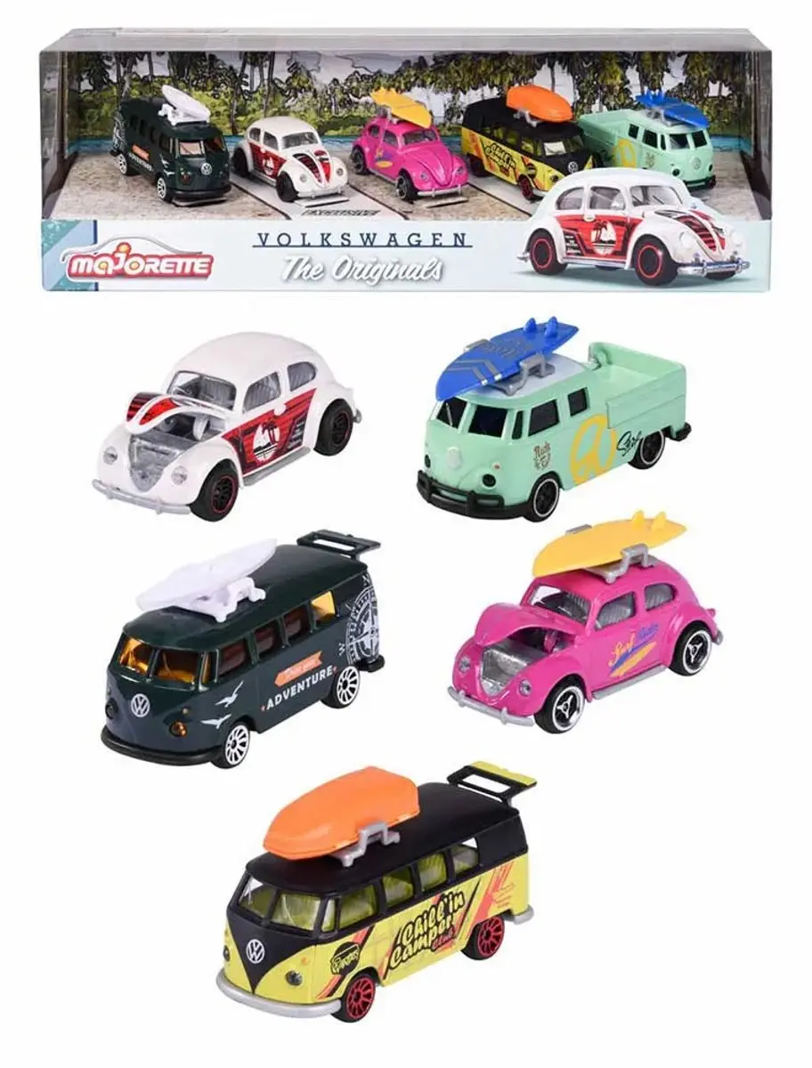 Majorette VW The Originals Giftpack - 5 stuks - 7,5cm - afbeelding 2 van 6
