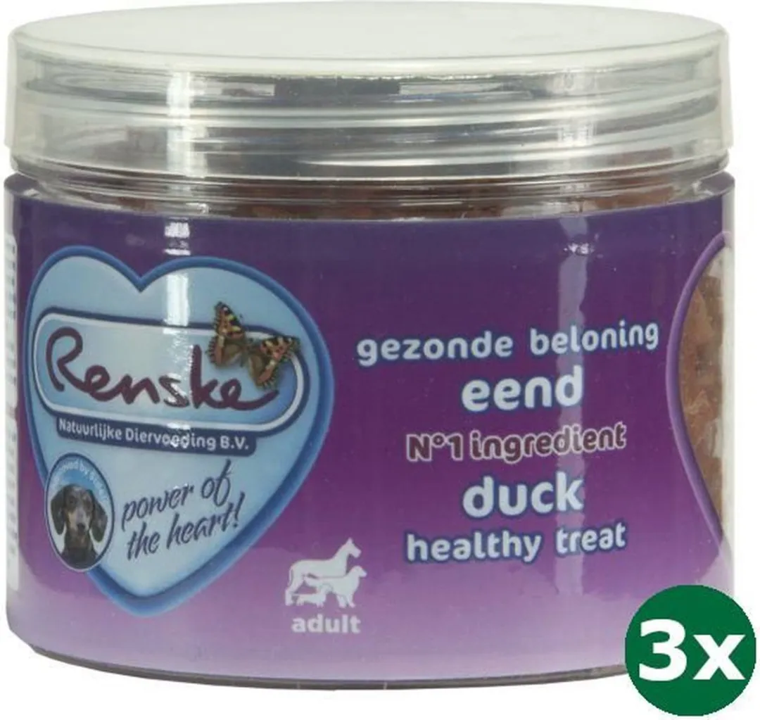 Renske Hondensnacks Mini Hartjes Eend 300g