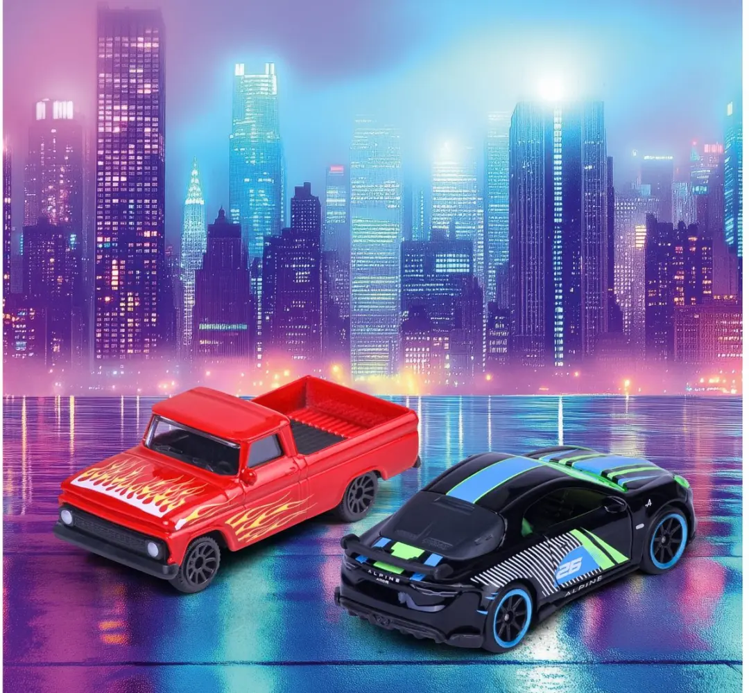 Majorette Neon Racer Giftpack 9+4 - 13-delig - afbeelding 5 van 6