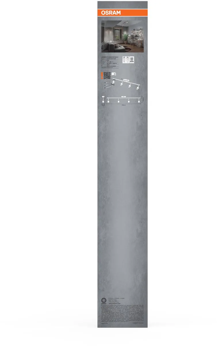 Osram LED Spot Cylinder DUO 4xGU10 - Geborsteld nikkel/chroom