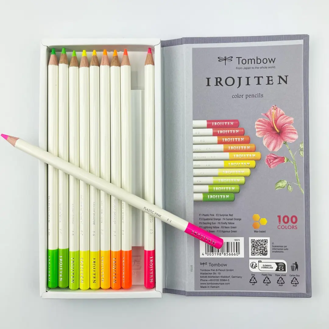 Tombow Irojiten Kleurpotloden - 10 Kleuren - afbeelding 2 van 6