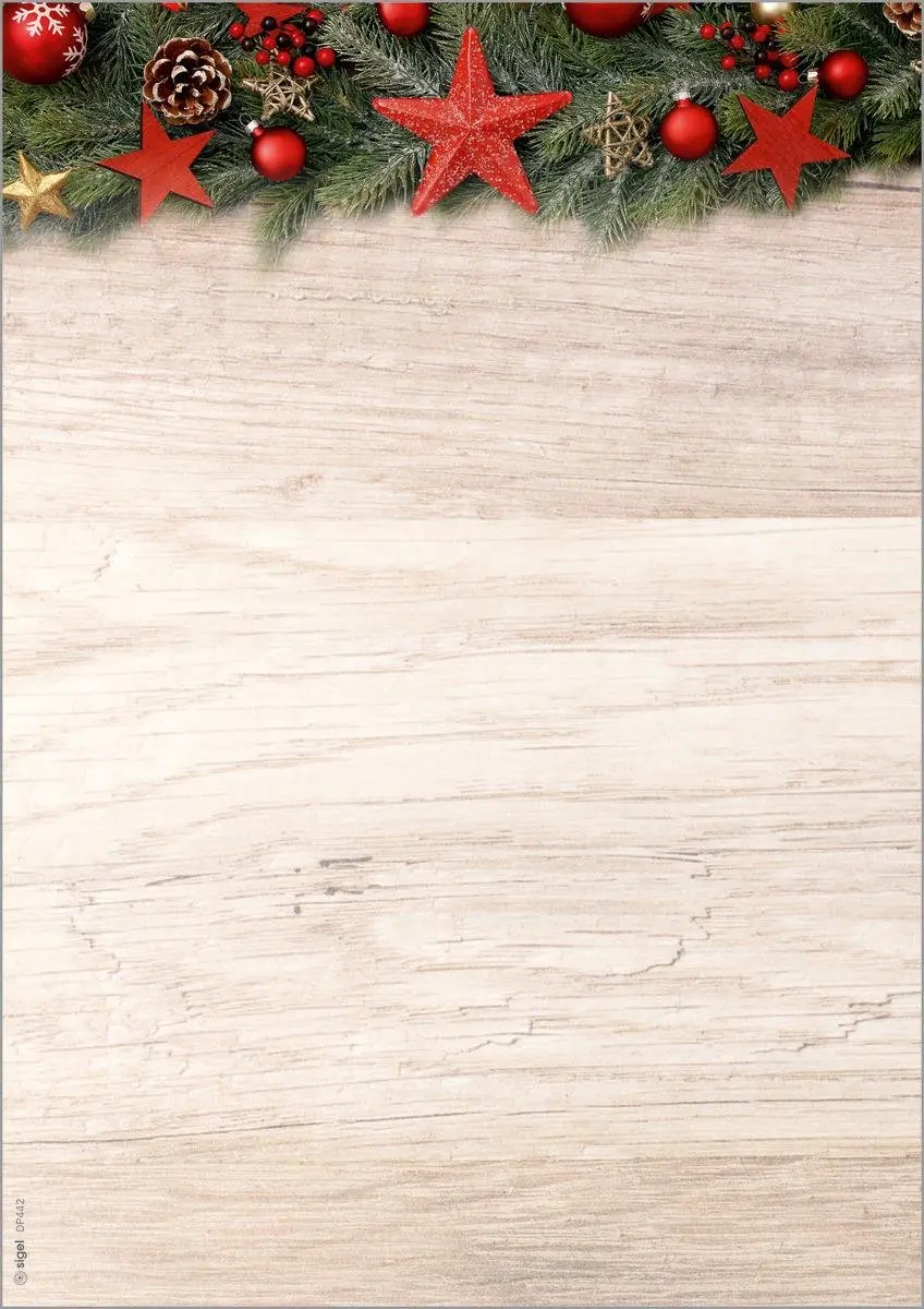 Motief kerstpapier 'Chaletstijl', A4, 90 g/m²