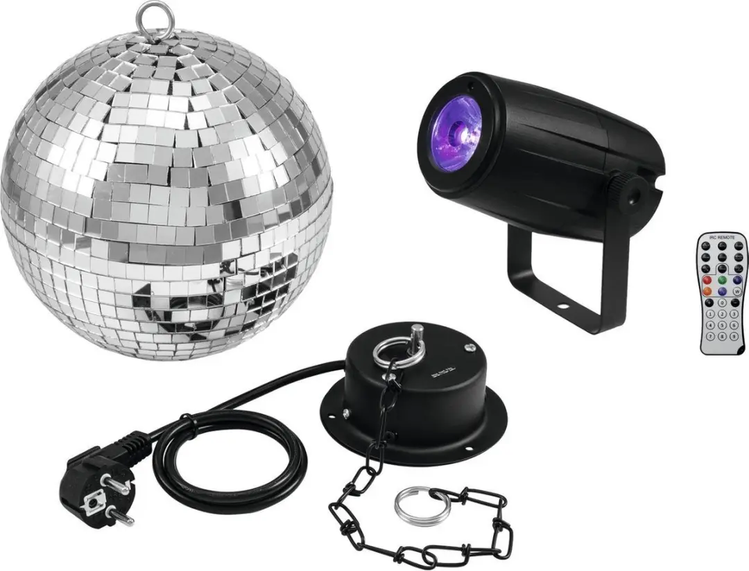 Eurolite Spiegelbol 20cm + LED PST-5 Spot