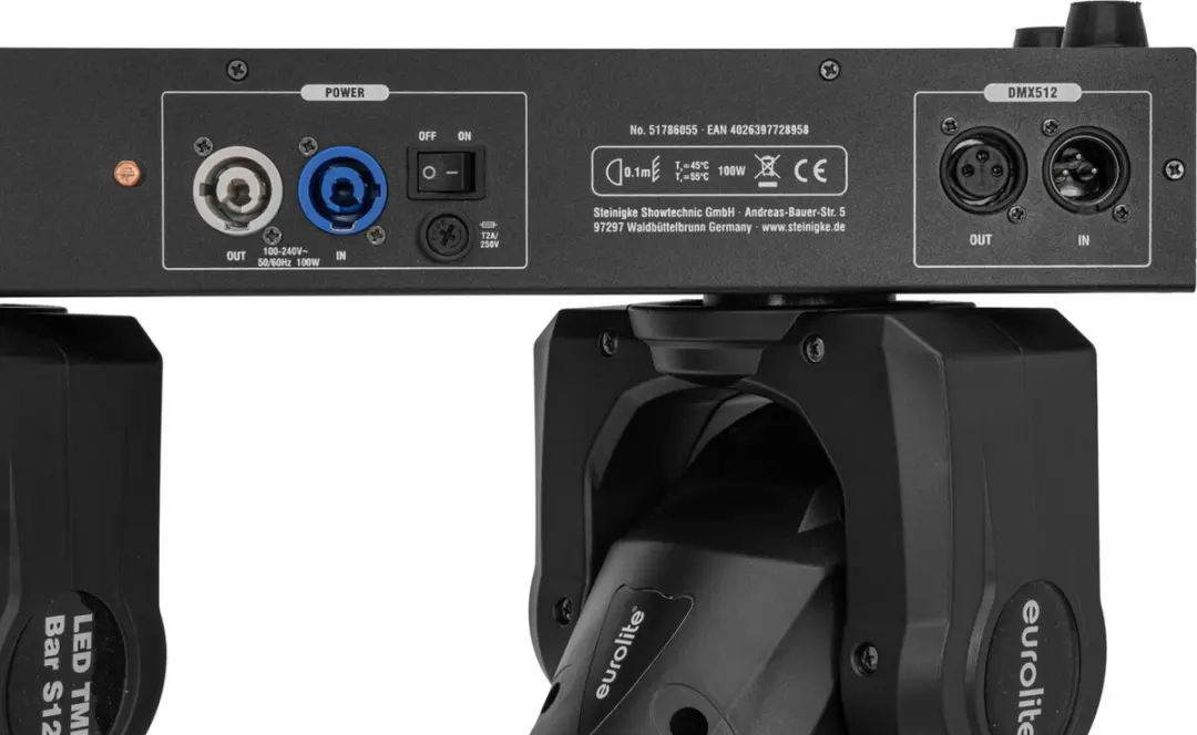 EUROLITE LED TMH Bar S120 Moving-Head Spot - 30W - Zwart - afbeelding 2 van 6