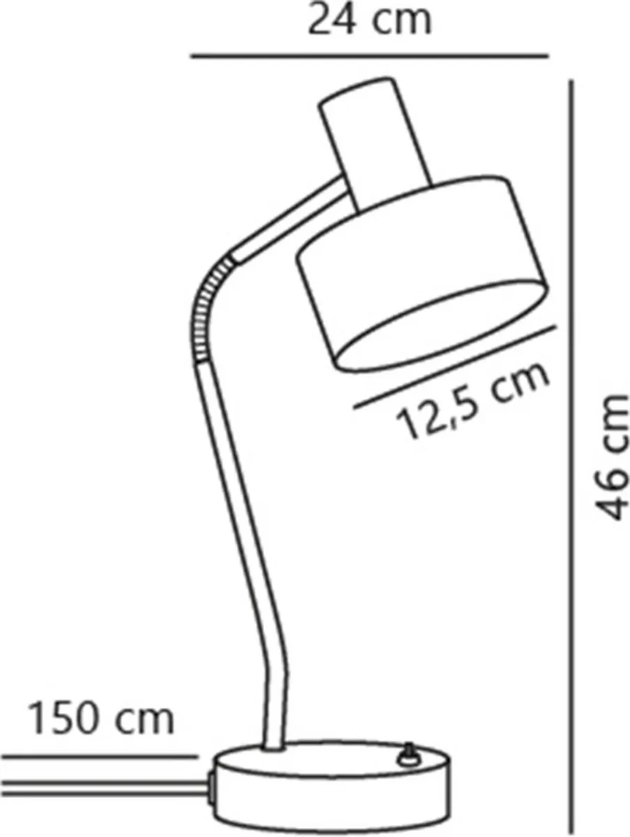 Nordlux Matis Tafellamp E27 - 12,5 cm - Zwart - afbeelding 6 van 6