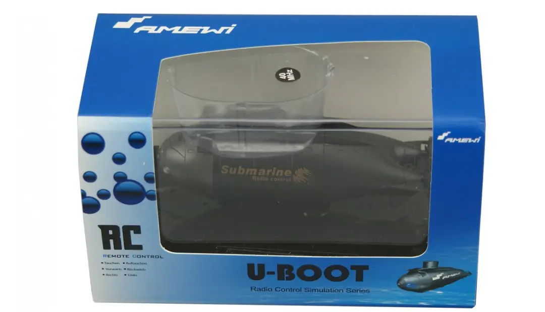 Amewi Mini RC Onderzeeër 120mm - Zwart - afbeelding 2 van 6