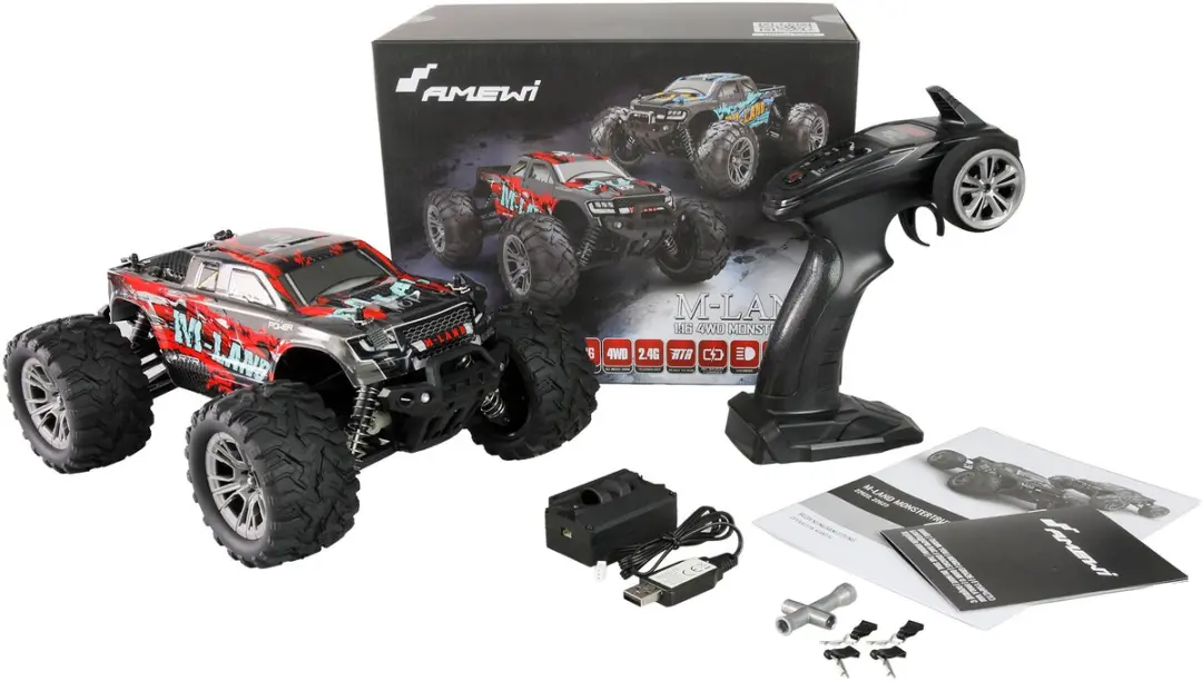 Amewi M-Land 22622 RC Monstertruck 1:16 - Rood - afbeelding 6 van 6