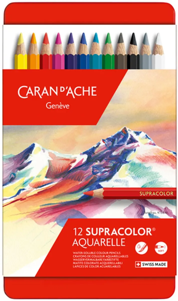 Caran d'Ache Supracolor Aquarelle Kleurpotloden - Metalen Doos - afbeelding 2 van 6