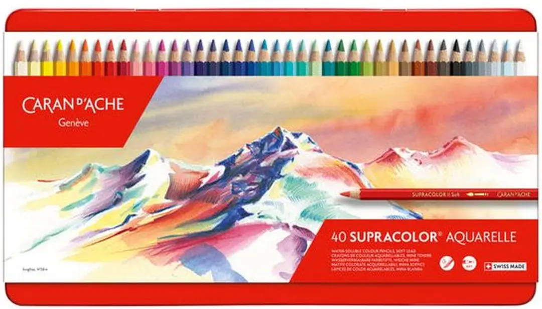 Caran d'Ache Supracolor Aquarelle Kleurpotloden - Metalen Doos - afbeelding 6 van 6