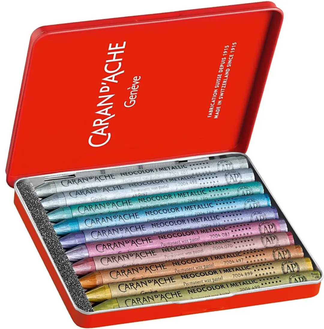 Caran d'Ache Neocolor I Wasco Crayons Metallic