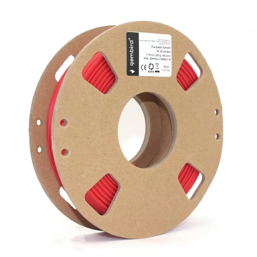 Gembird PLA Filament 1.75mm Rood - 200g