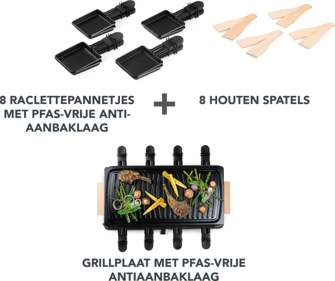 Domo DO9261G Raclettegrill 1400W - 8 Personen