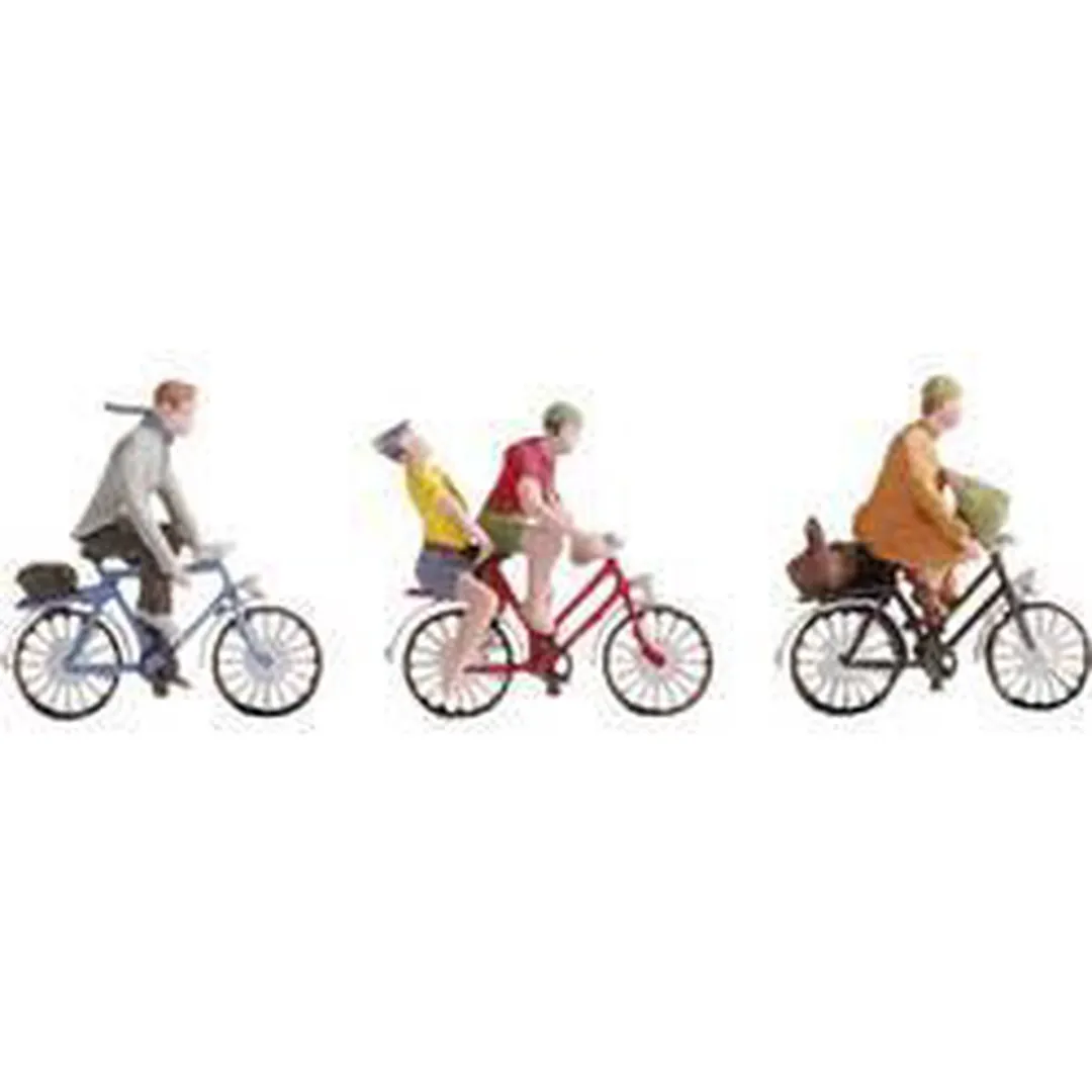 Noch Fietsers Schaal N - Geel/Blauw/Rood