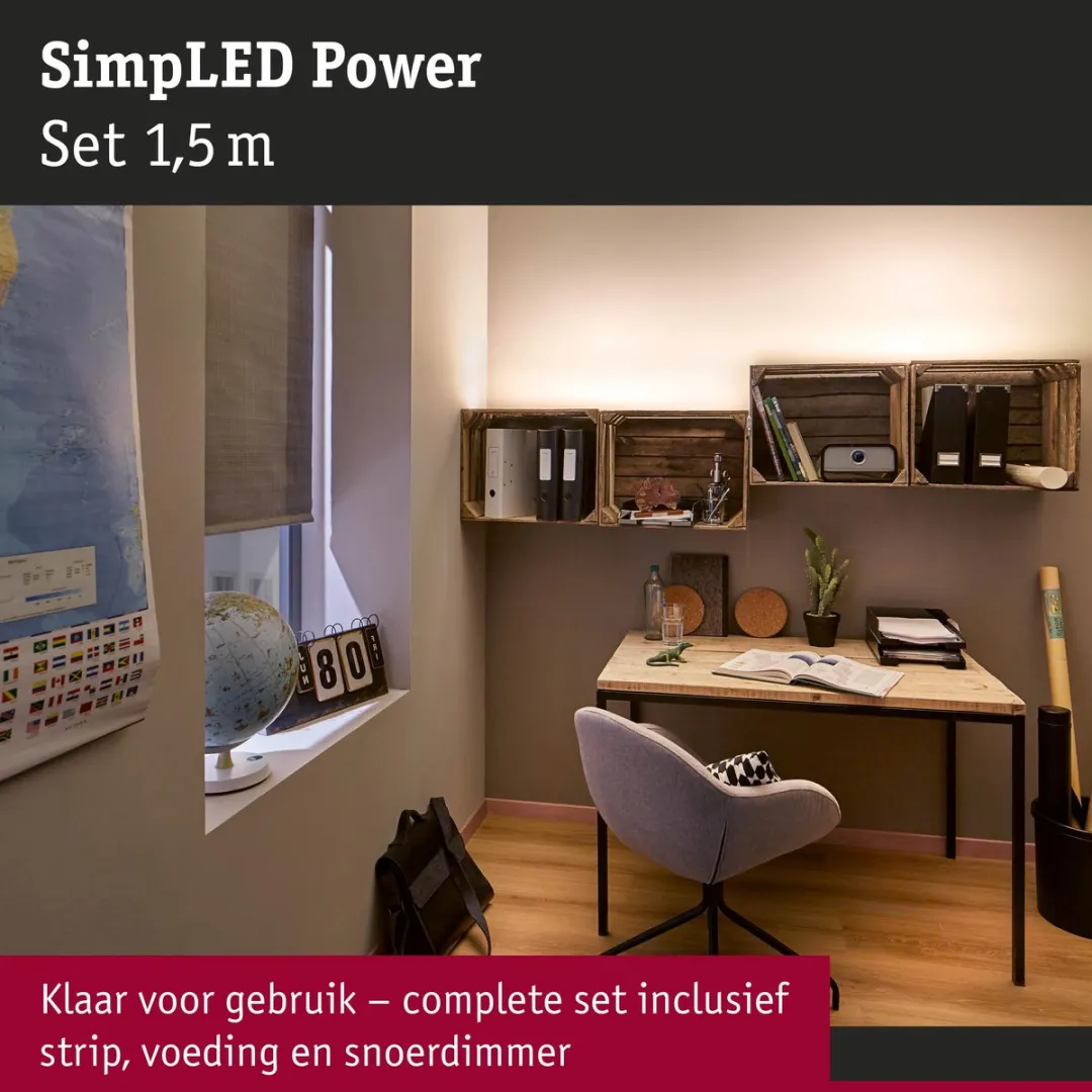 Paulmann SimpLED Power LED Strip Neutraal Wit 17W 1100lm/m - 1,5m - afbeelding 6 van 6