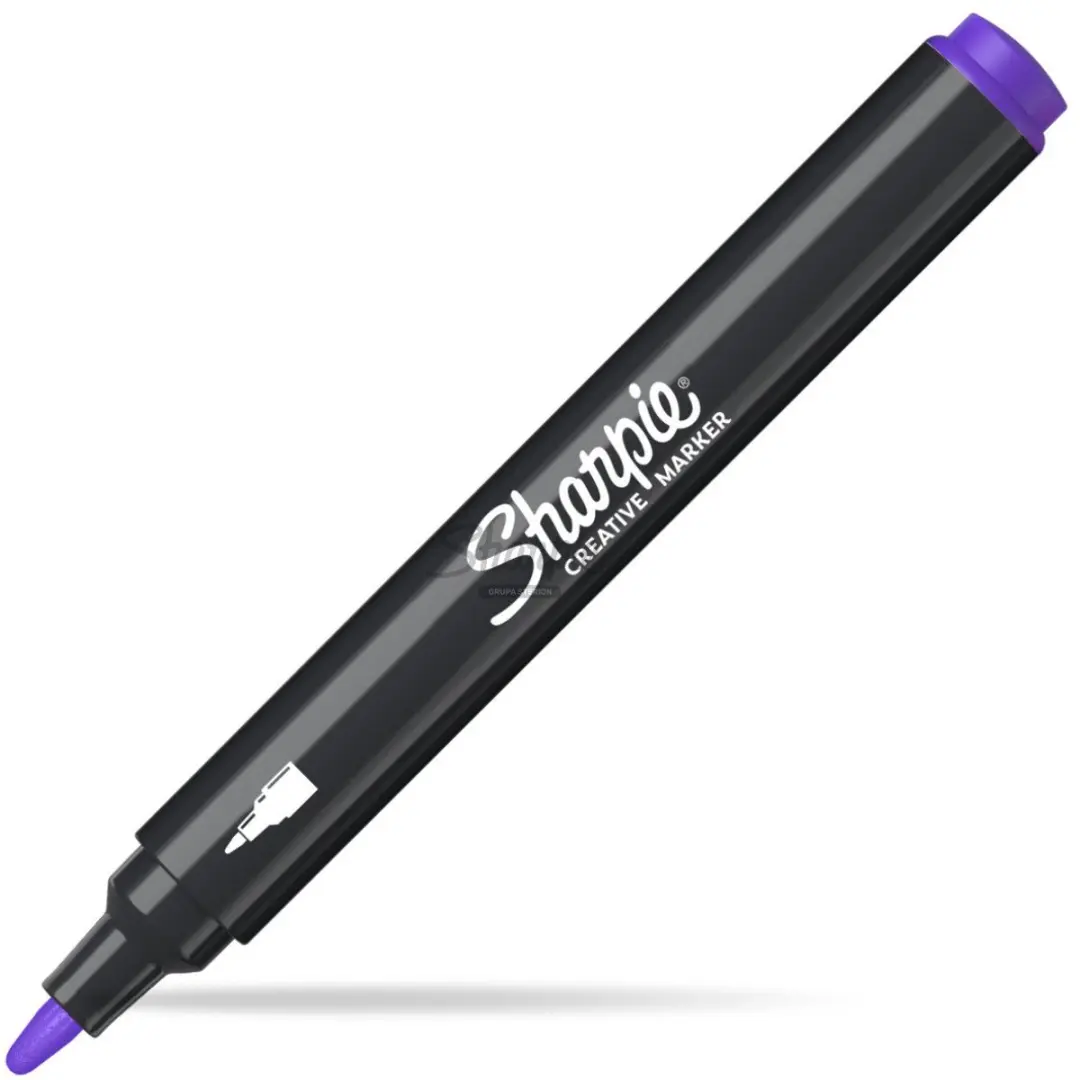 Sharpie Creative Marker Acrylverfmarkers | Ronde punt | Verfmarkers op waterbasis | Inkt loopt niet door en geschikt voor de meeste oppervlakken | Lila | 6 stuks - afbeelding 2 van 6