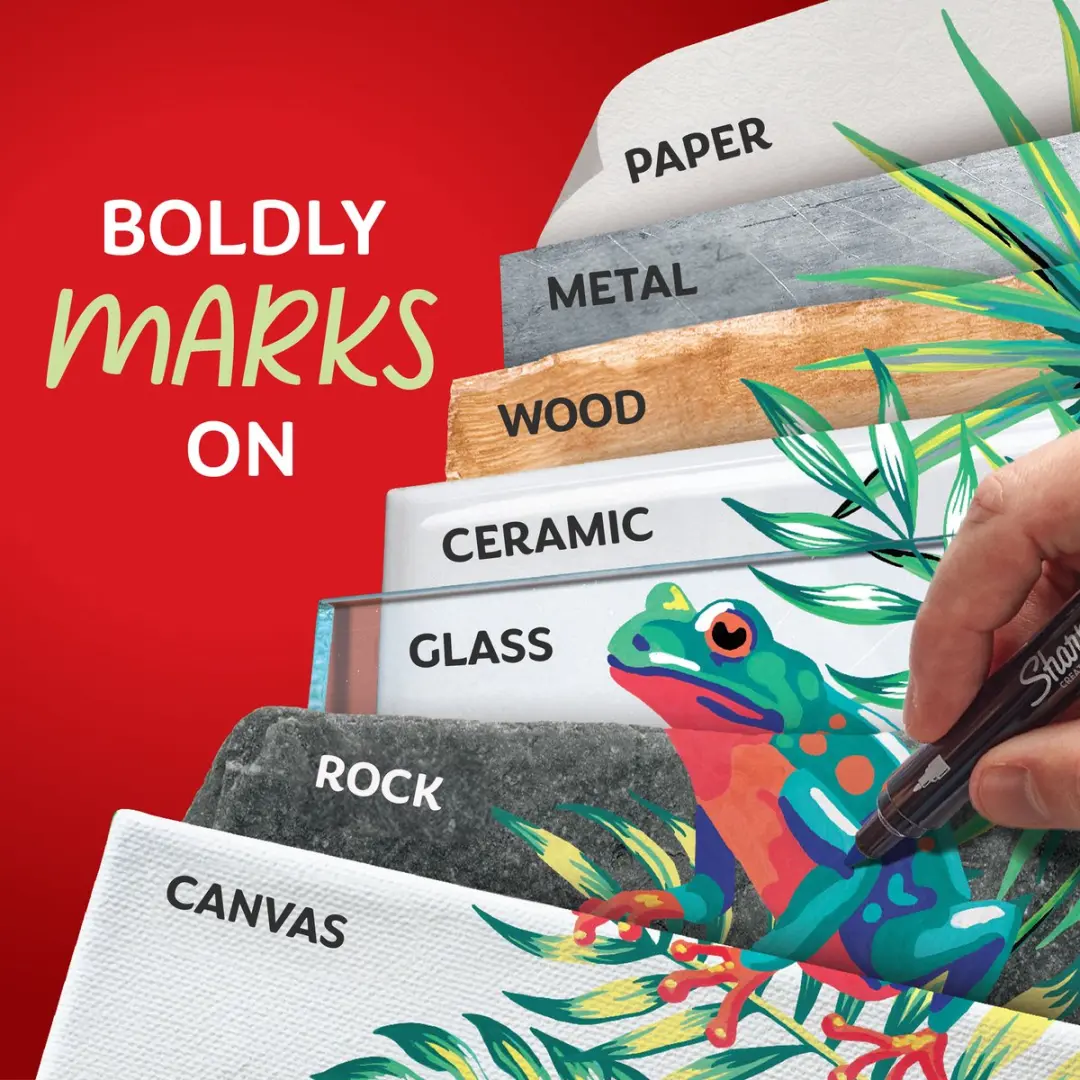 Sharpie Creative Acrylic Verfmarkers - Warme Tinten - 5x - afbeelding 4 van 6