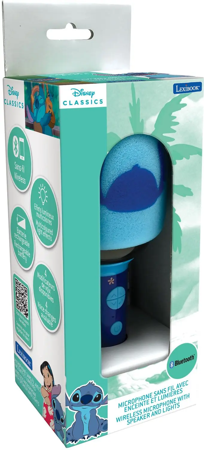 Lexibook Stitch Karaoke Microfoon MIC280D - Blauw - afbeelding 5 van 6