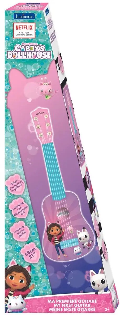 Lexibook Mijn Eerste Gitaar Gabby's Dollhouse 53cm - Roze - afbeelding 5 van 6