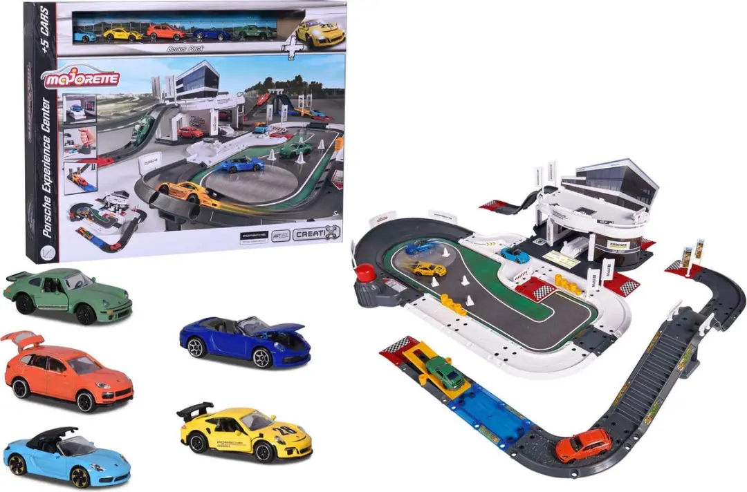 Majorette Porsche Experience Center + 5 voertuigen