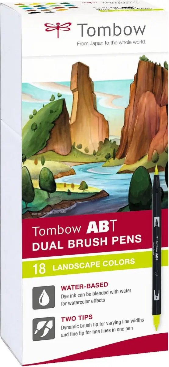 Tombow ABT Dual Brush Brushpennen - Natuur - 18 stuks - afbeelding 5 van 5