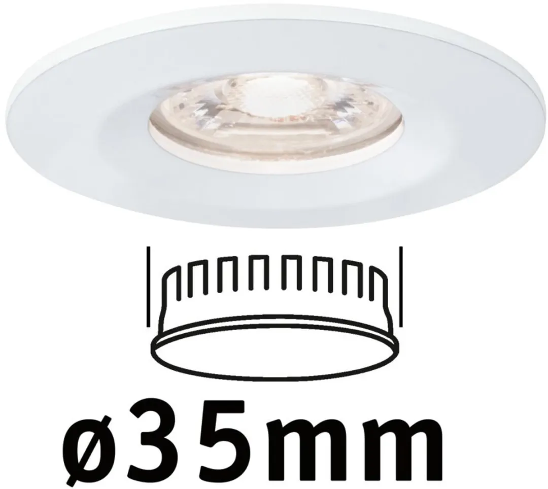 Paulmann Nova Mini Coin LED-inbouwlamp 4W 310lm 2700K - Wit mat