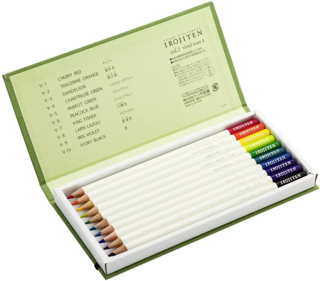 Tombow Irojiten Kleurpotloden Set - 10 stuks - afbeelding 5 van 6