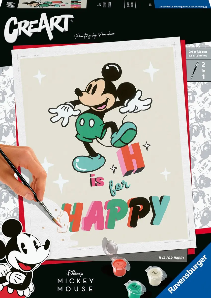 Ravensburger CreArt Disney Mickey Mouse H is for Happy