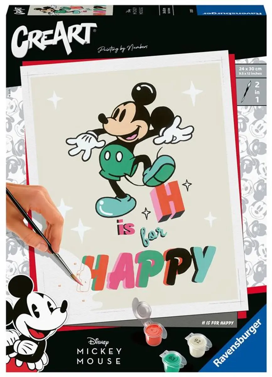 Ravensburger CreArt Disney Mickey Mouse H is for Happy - afbeelding 4 van 6