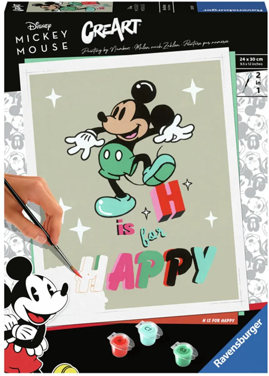 Ravensburger CreArt Disney Mickey Mouse H is for Happy - afbeelding 6 van 6