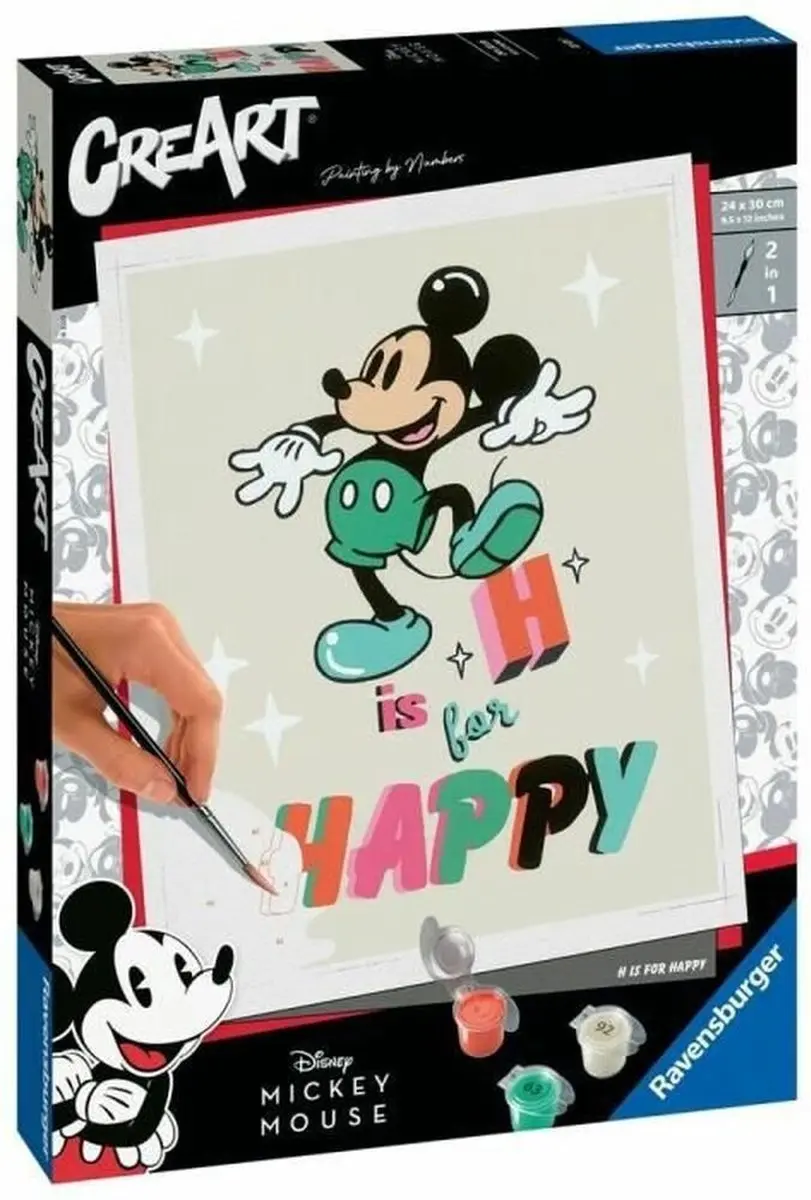 Ravensburger CreArt Disney Mickey Mouse H is for Happy - afbeelding 5 van 6