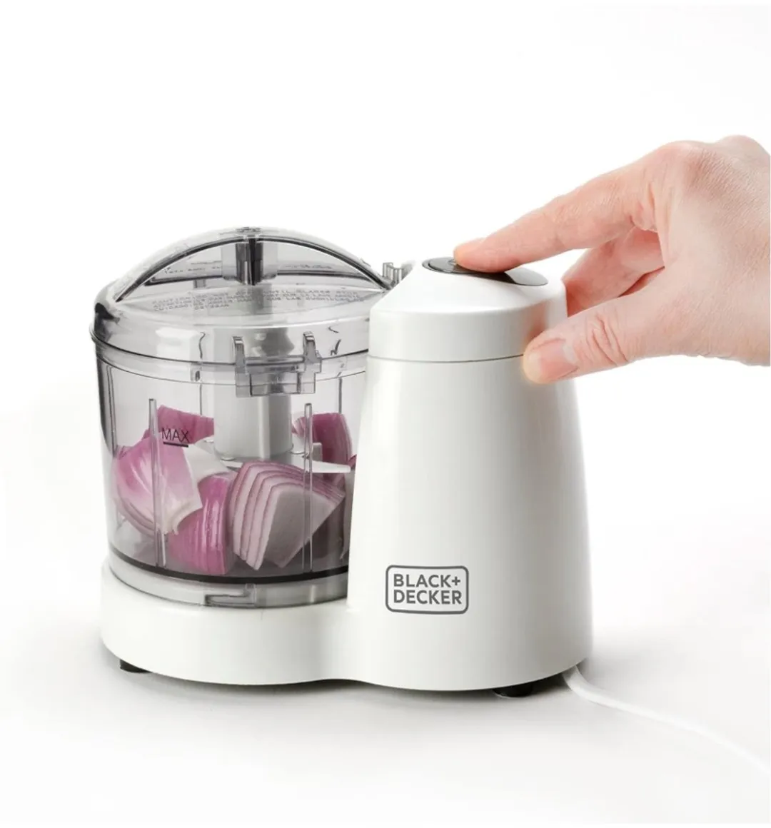 BLACK+DECKER BXCH120E Minihakmolen 120W - 350ml - Wit/Grijs