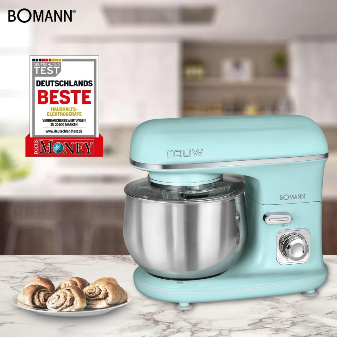 Bomann KM 6030 Kneedmachine 1100W - 5L - Groen/Mint