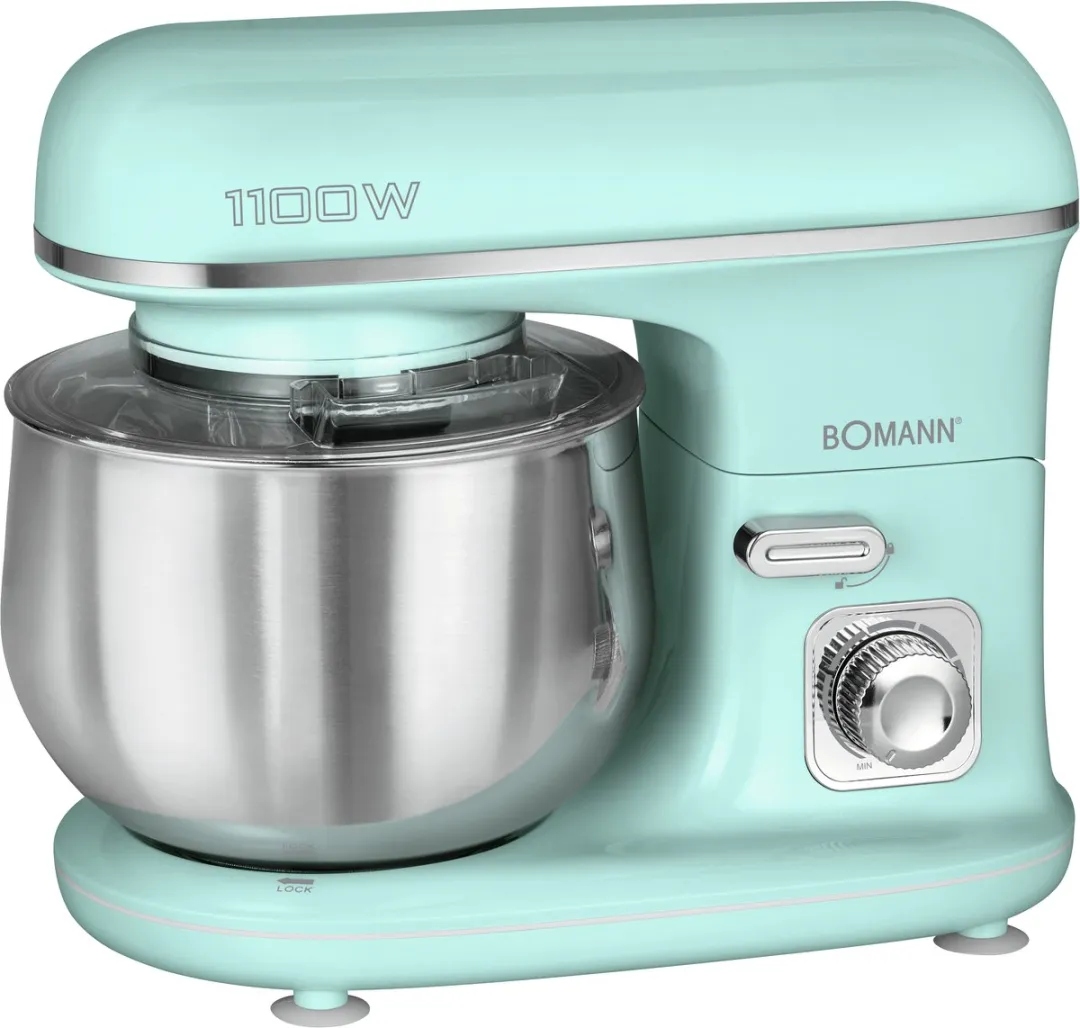 Bomann KM 6030 Kneedmachine 1100W - 5L - Groen/Mint - afbeelding 6 van 6