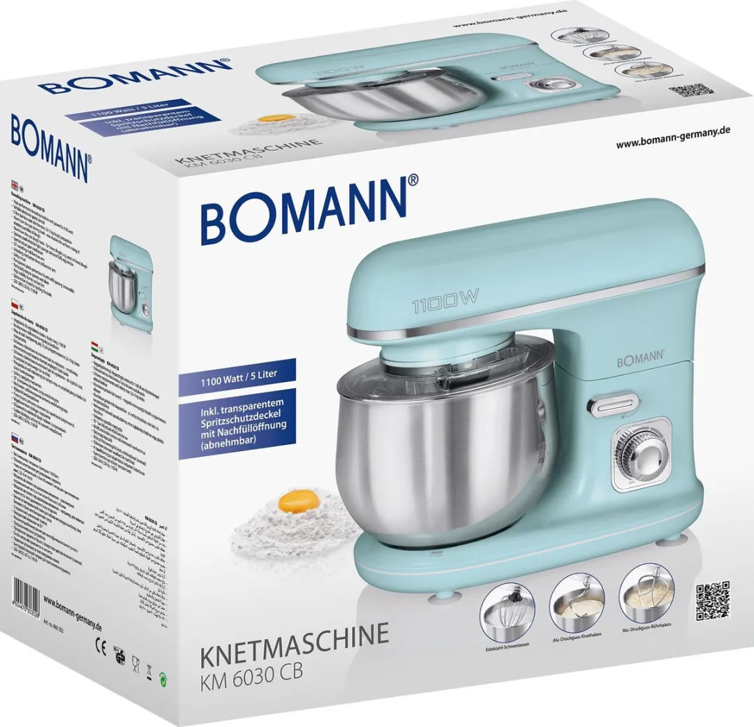 Bomann KM 6030 Kneedmachine 1100W - 5L - Groen/Mint