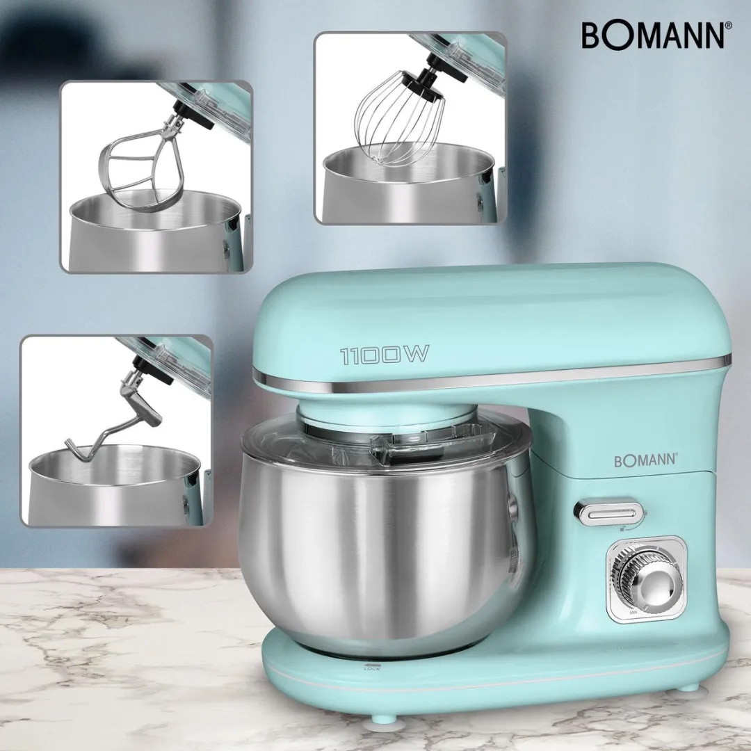 Bomann KM 6030 Kneedmachine 1100W - 5L - Groen/Mint