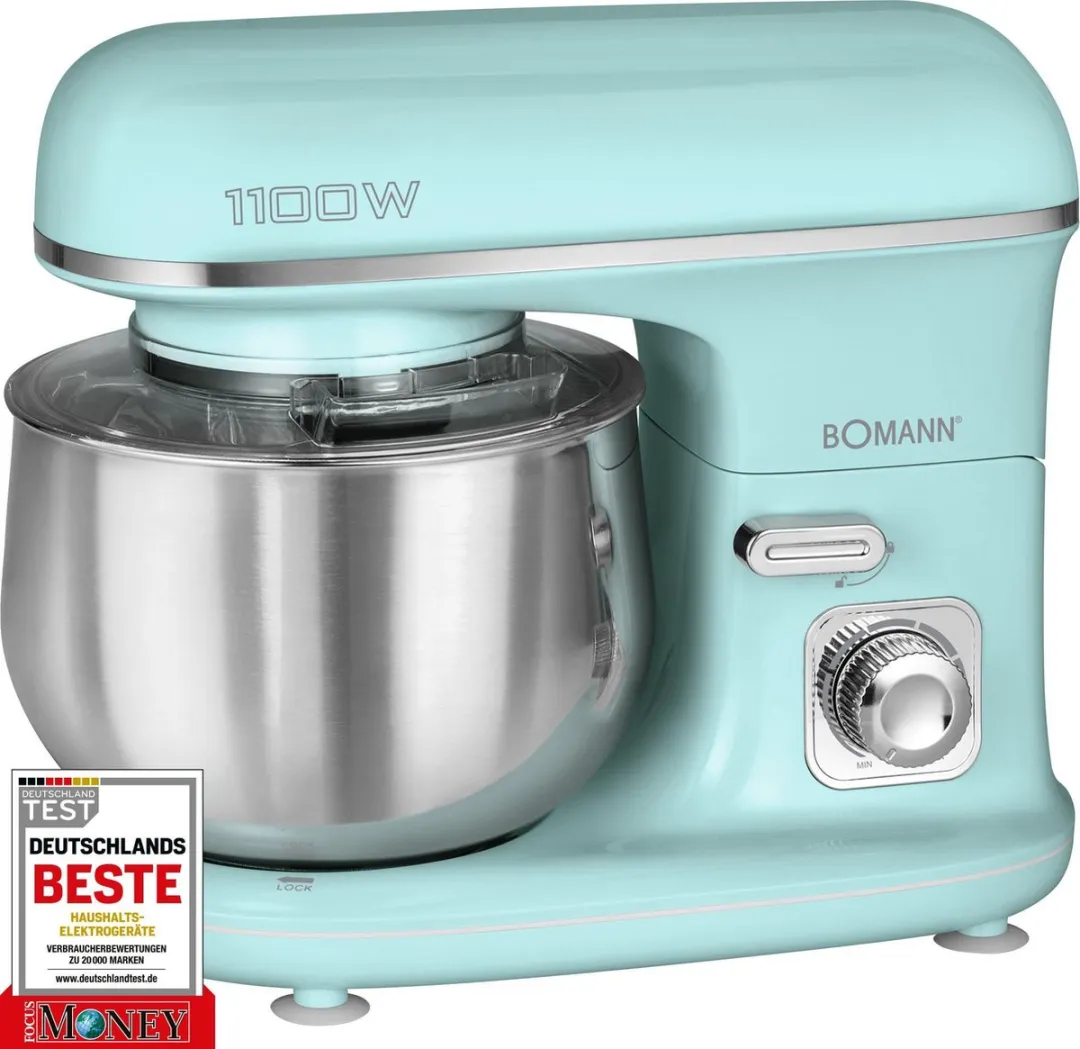 Bomann KM 6030 Kneedmachine 1100W - 5L - Groen/Mint