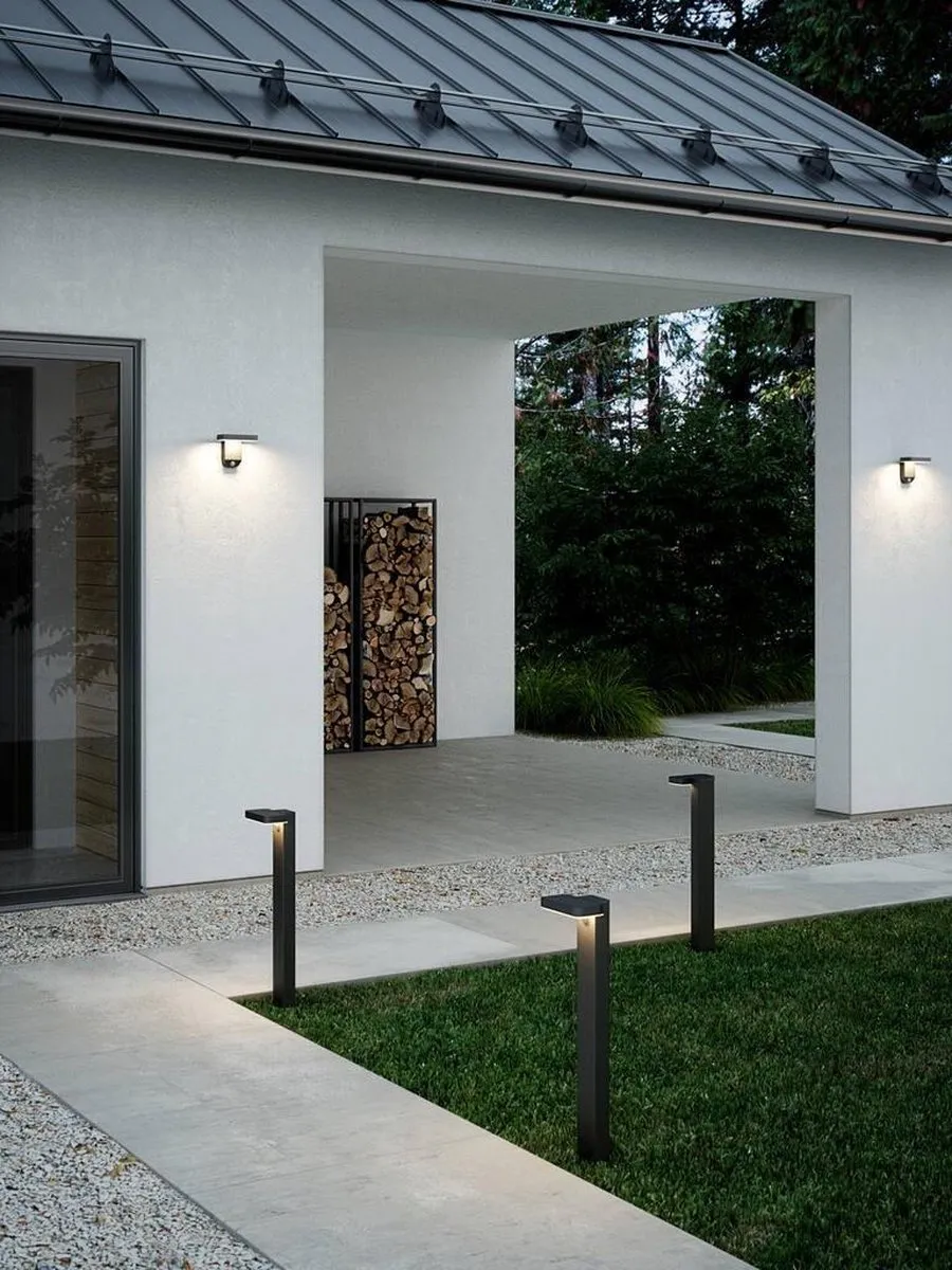 Nordlux Rica Vierkant Wandlamp Solar LED - 15cm - Zwart - afbeelding 6 van 6