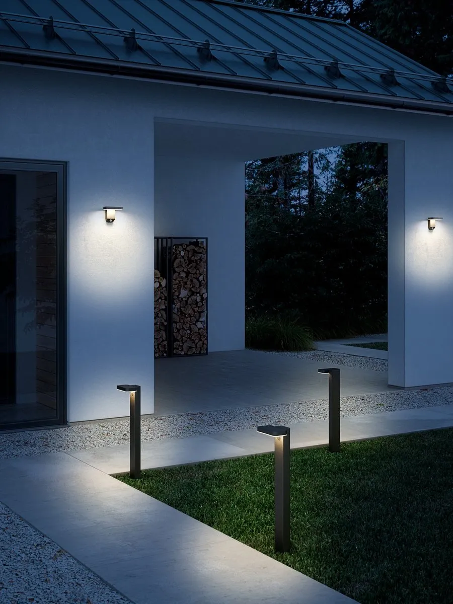 Nordlux Rica Vierkant Wandlamp Solar LED - 15cm - Zwart