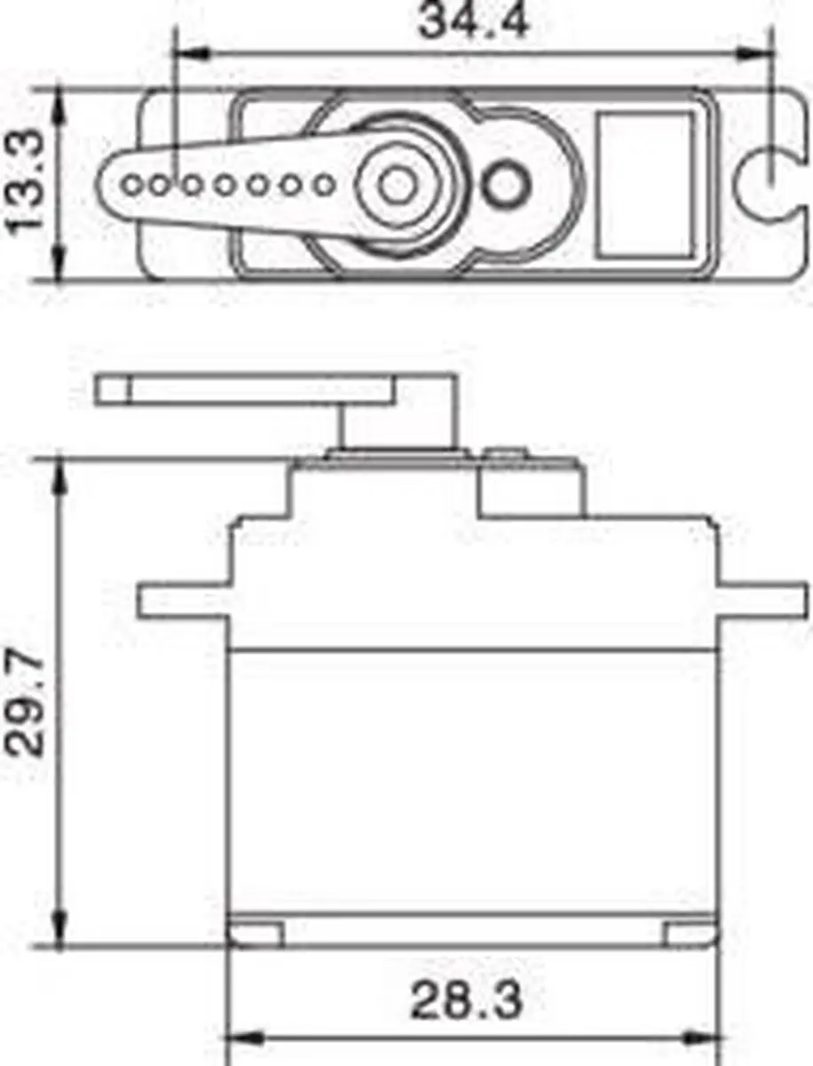 Reely Micro-servo RE-6589503 - Metaal - JR - afbeelding 4 van 6