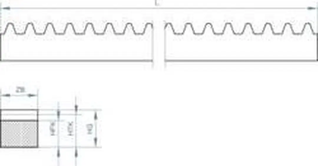Reely Polyacetaal Tandstang ZH10250HF - Modul 1.0 - afbeelding 2 van 4