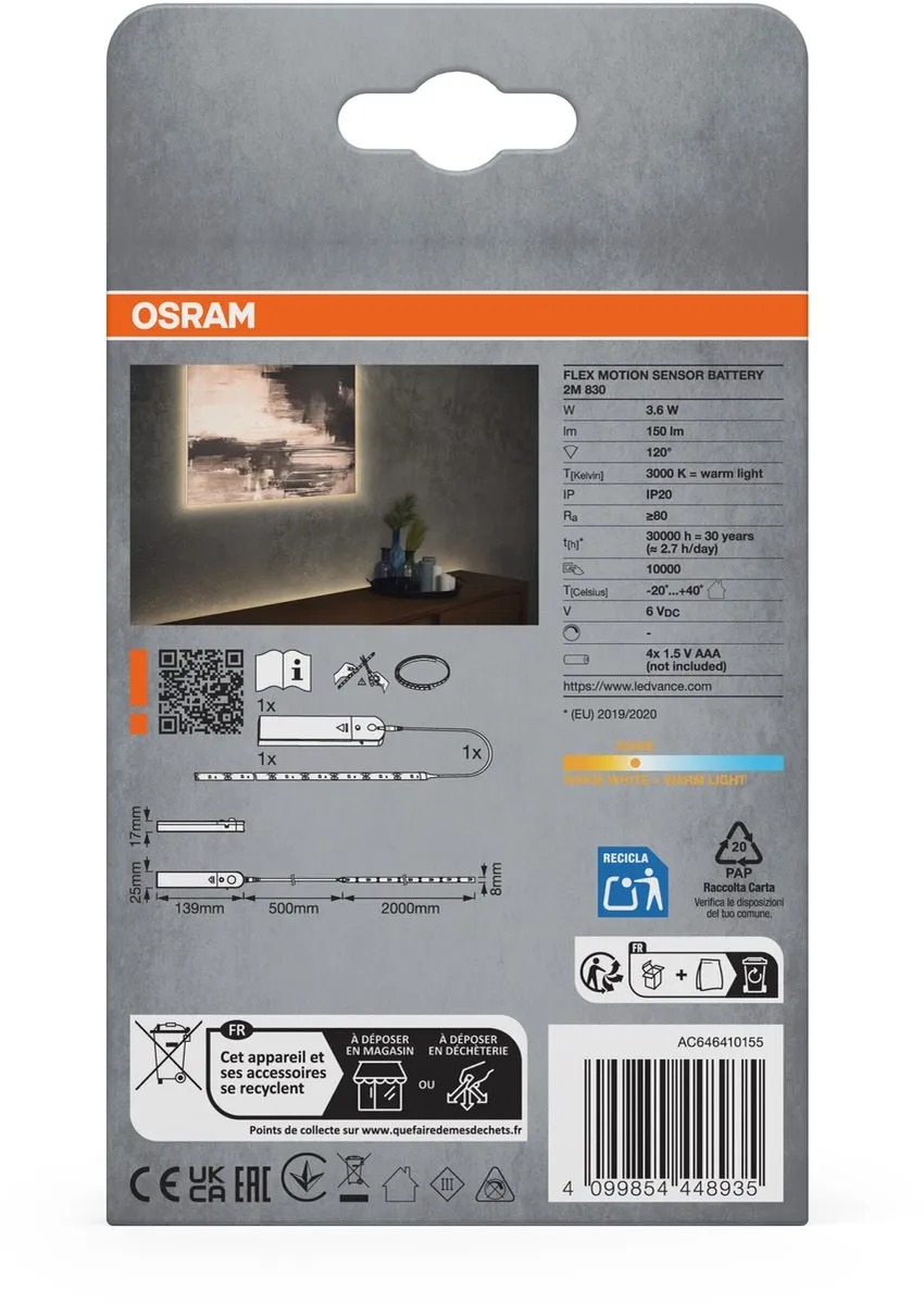 Osram Flex Motion Sensor LED-strip 2m - 3,6W 150lm 3000K