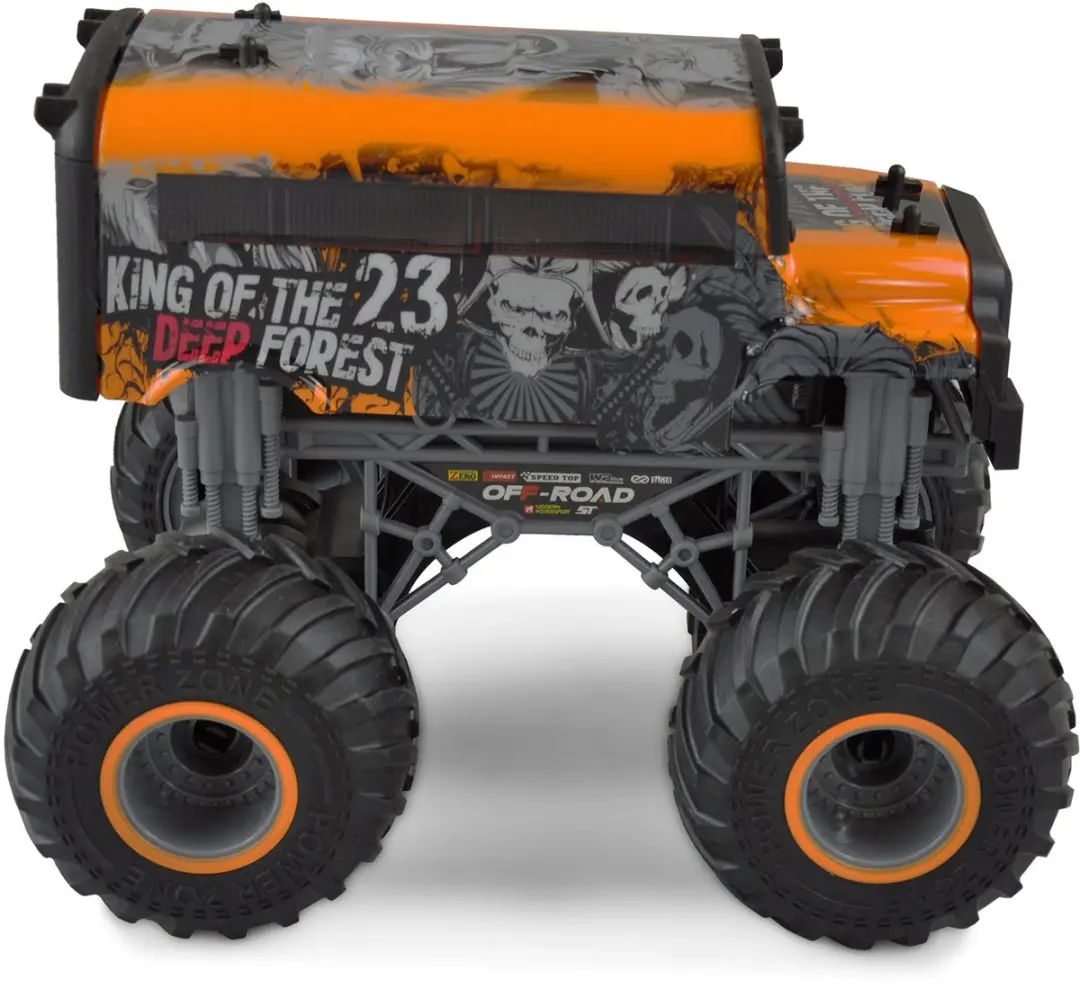 Amewi Crazy Schoolbus 1:16 RC Monster Truck - Oranje - afbeelding 5 van 6