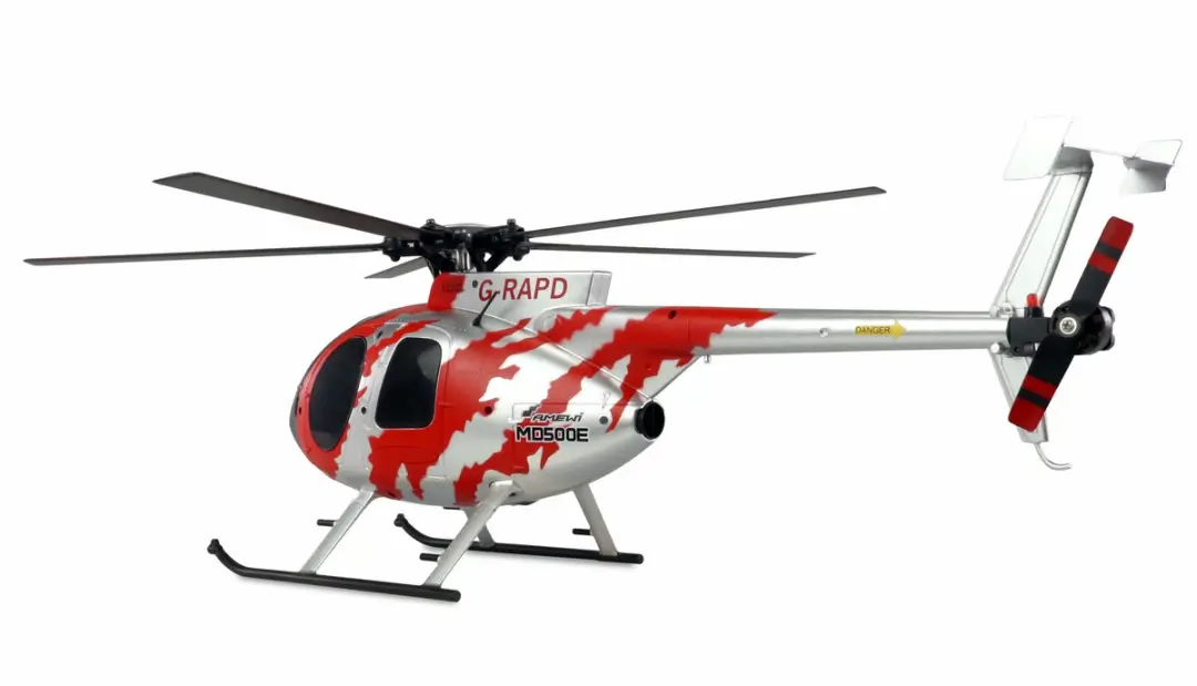 Amewi AFX MD500E RC Helikopter RTF - Rood/Zilver - afbeelding 5 van 6