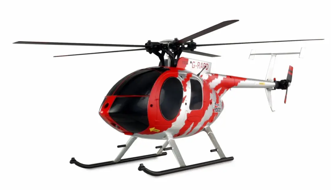 Amewi AFX MD500E RC Helikopter RTF - Rood/Zilver - afbeelding 6 van 6