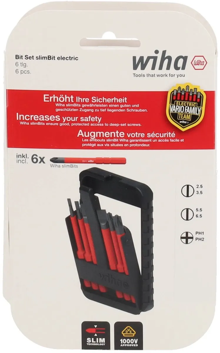 Wiha VDE slimBit Electric Bitset 6-delig 43159 - afbeelding 6 van 6
