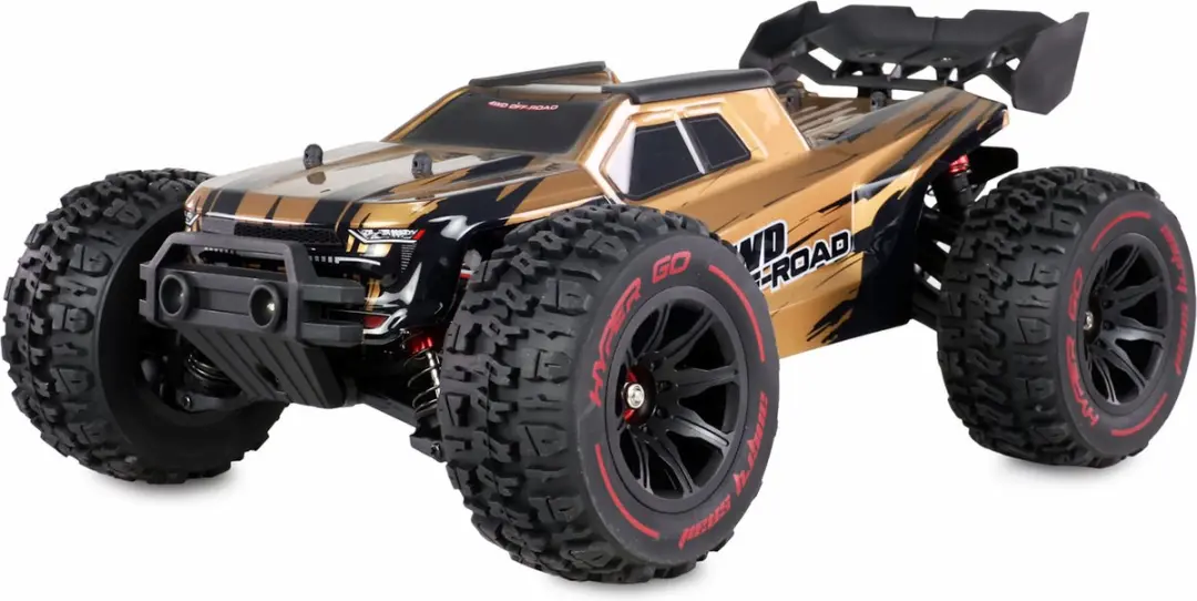 Amewi Hyper GO Truggy 1:14 RTR 4WD Brushless RC Auto - Zwart/Goud - afbeelding 4 van 6