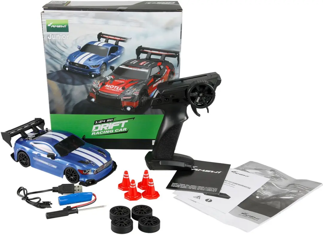 Amewi 21111 Drift Racing Car 1:24 RC Modelauto - Blauw - afbeelding 5 van 6