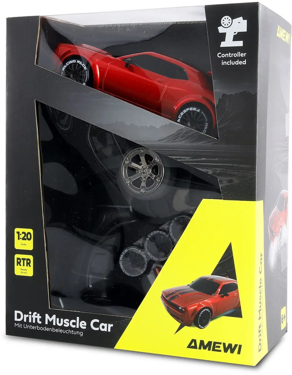 Amewi Drift Muscle Car 1:20 RC Modelauto - Rood - afbeelding 4 van 6