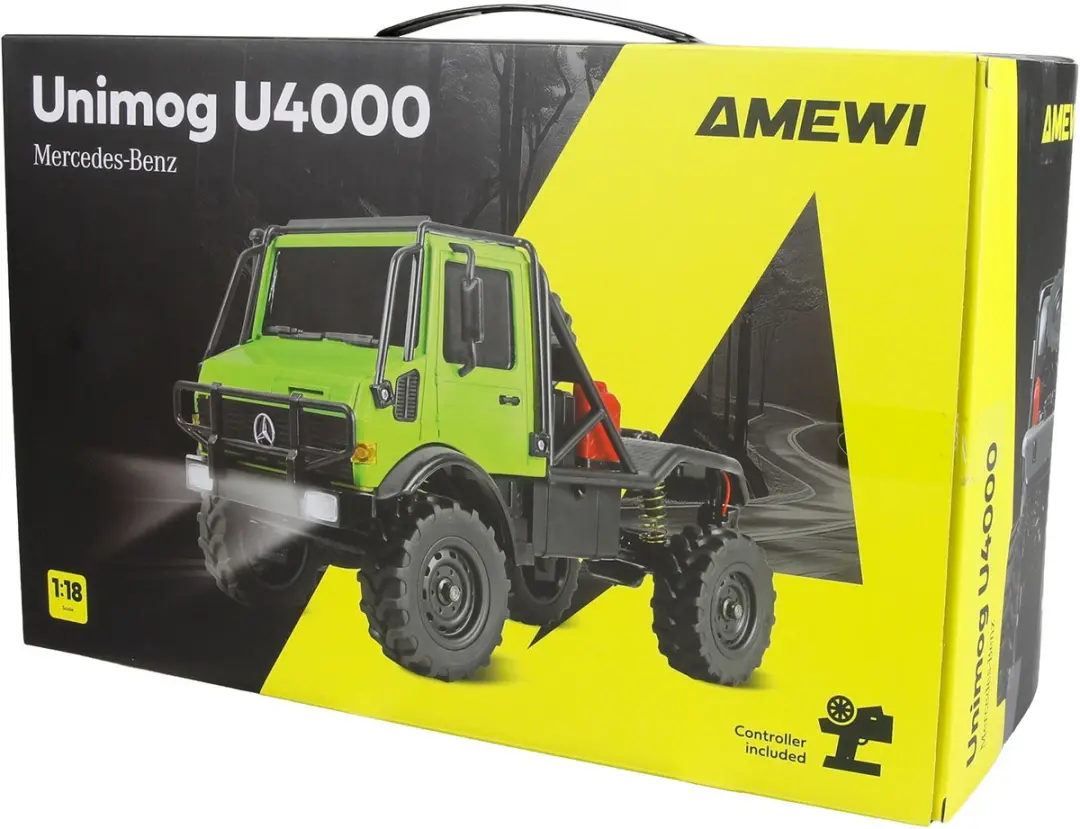 Amewi Mercedes-Benz Unimog U4000 22767 Scale Crawler - Groen - afbeelding 6 van 6