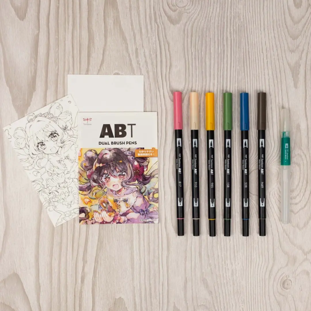 Tombow ABT Dual Brush Pen Set Manga Bloemen